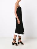 lateral slit flared dress