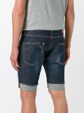 stonewashed denim shorts