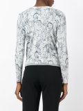 cactus sketch print cardigan