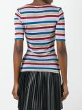 scoop neck striped T-shirt