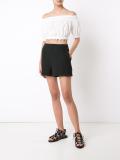off-shoulders cropped blouse