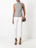 ribbed turtleneck tank top