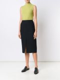sleeveless mock neck top