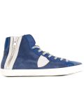 side zip detail hi-top sneakers