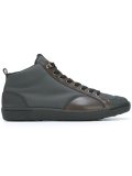 contrast panel hi-top sneakers