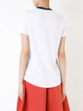 embellished neck T-shirt