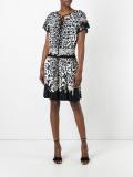 leopard print flared dress