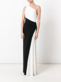 one-shoulder gown