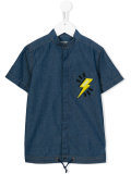 logo lightning embroidered pocket shirt