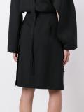 slash detail knee length skirt