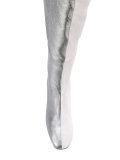 metallic thigh length boots