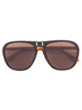 rounded aviator flip-up sunglasses