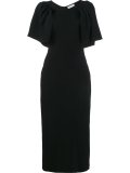 ruffled sleeve maxi dress