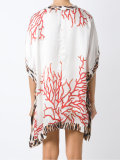 v neck printed kaftan