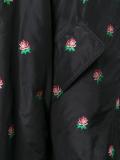oversized floral jacquard parka