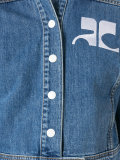 embroidered logo denim jacket