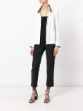 embroidered trim fastened top 