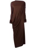 draped maxi dress