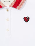 embroidered heart polo shirt