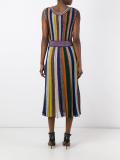 striped v-neck dress