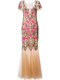 floral embroidery dress