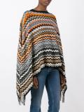 zig-zag knit poncho