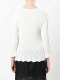 flared knit top 