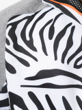 zebra print zip hoodie