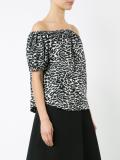off-shoulders leopard print blouse