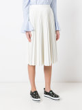 mid-length pleated skirt