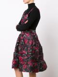 angular floral print dungarees