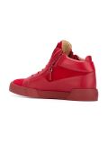 side zip hi-top sneakers