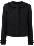 pom pom trimmed blazer