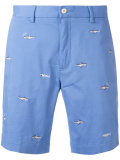 fish embroidery chino shorts