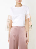 contrast sleeve blouse 
