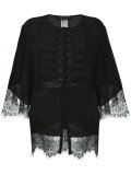 lace detail buttoned blouse