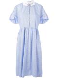 hands collar flared dress