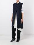 pinstripe sleeveless coat