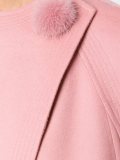 pom-pom detail cape