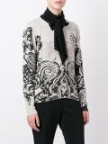 spiral floral print cardigan