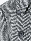 herringbone double breasted coat