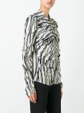 ruched Trellis print blouse