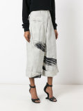 sketch print cropped trousers