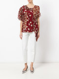 asymmetric draped blouse