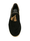 fringed trim loafers 