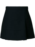 short pleat detail a-line skirt