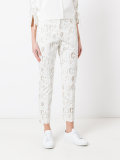 skinny, cropped trouser in alphabet print
