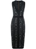 leopard pattern midi dress 