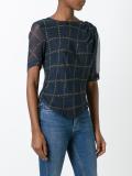 sheer graphic print top