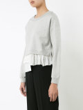 ruffle-trimmed sweatshirt